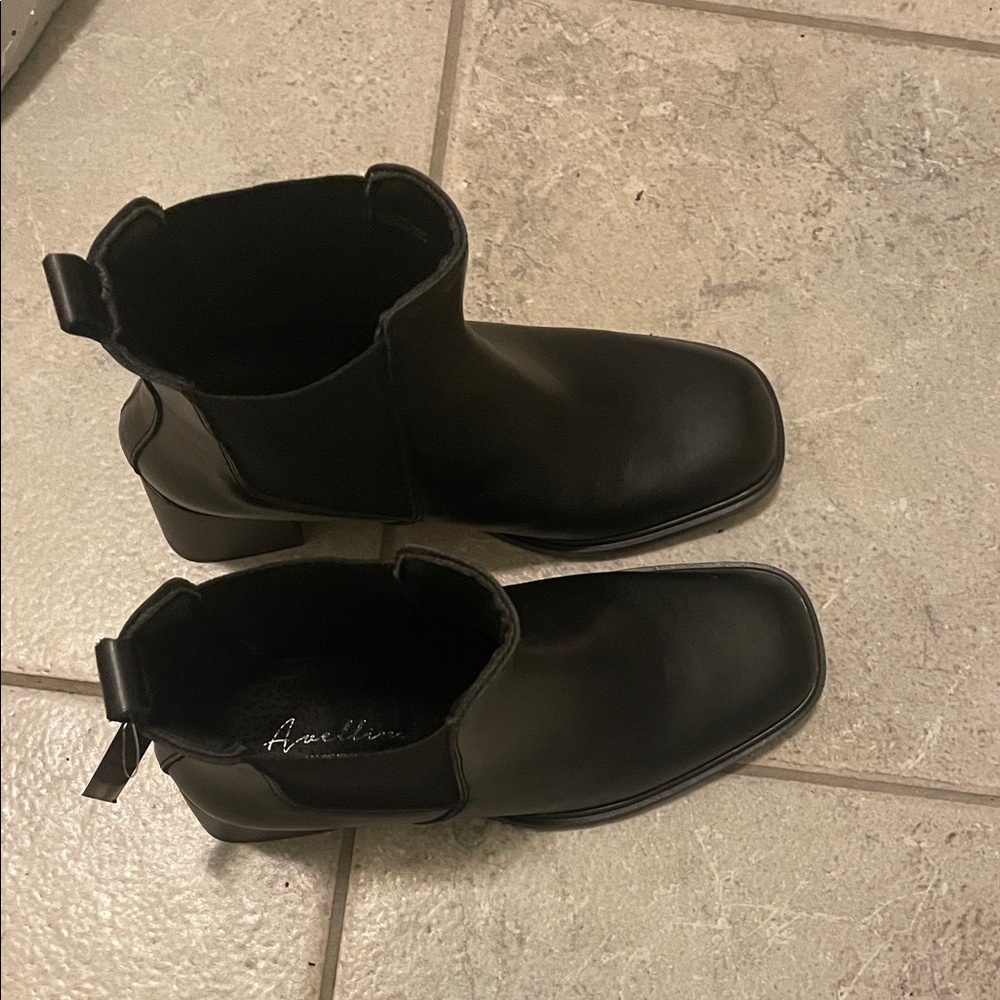 AllSaints Black Leather Ankle Boots